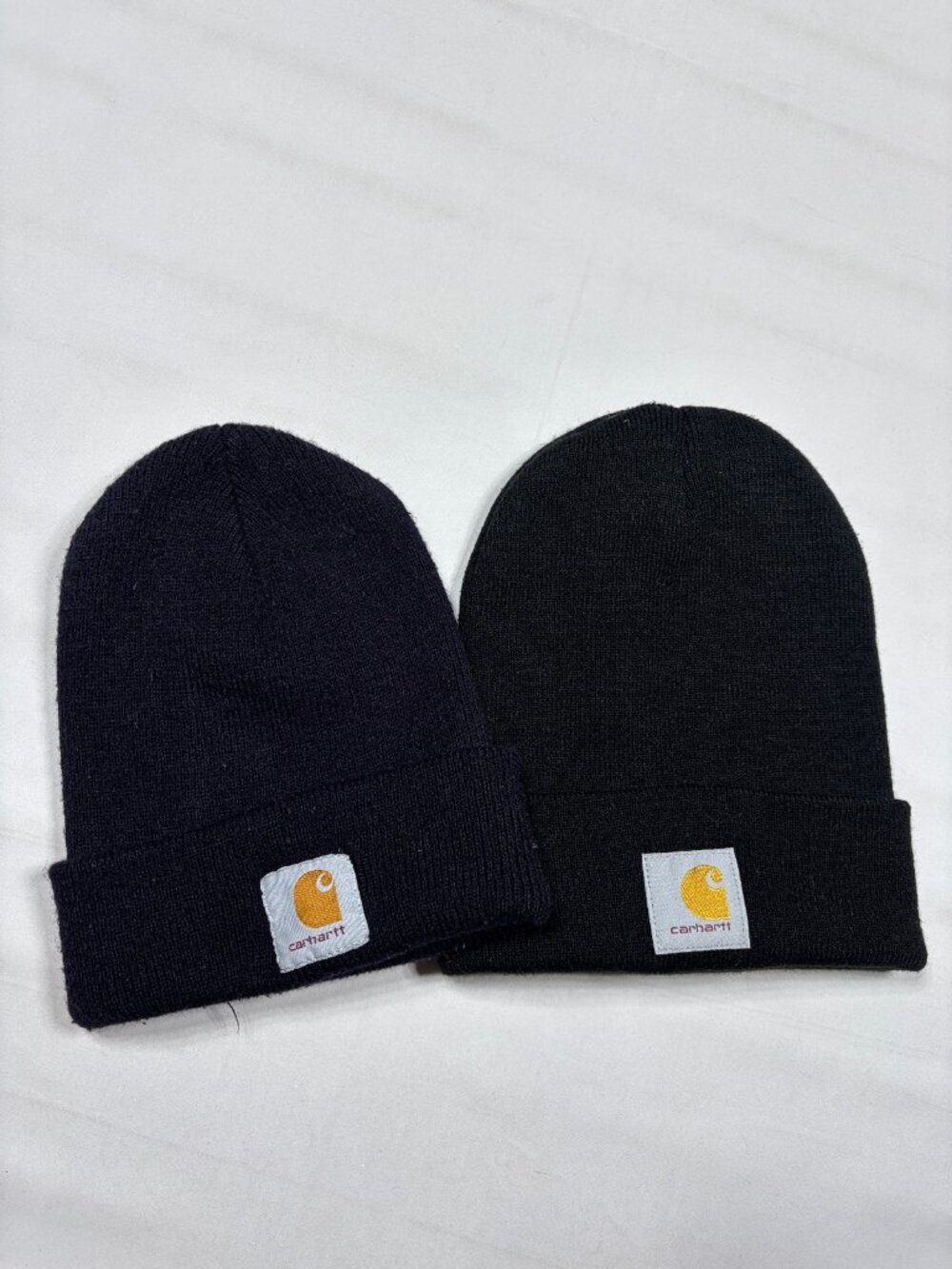 Carhartt A18 Black Dark Blue Knit Beanie Hat Lot Acrylic Watch Cap Gorpcore